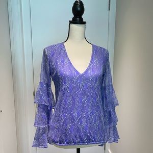 Afrozaks Lilac Butterfly Top